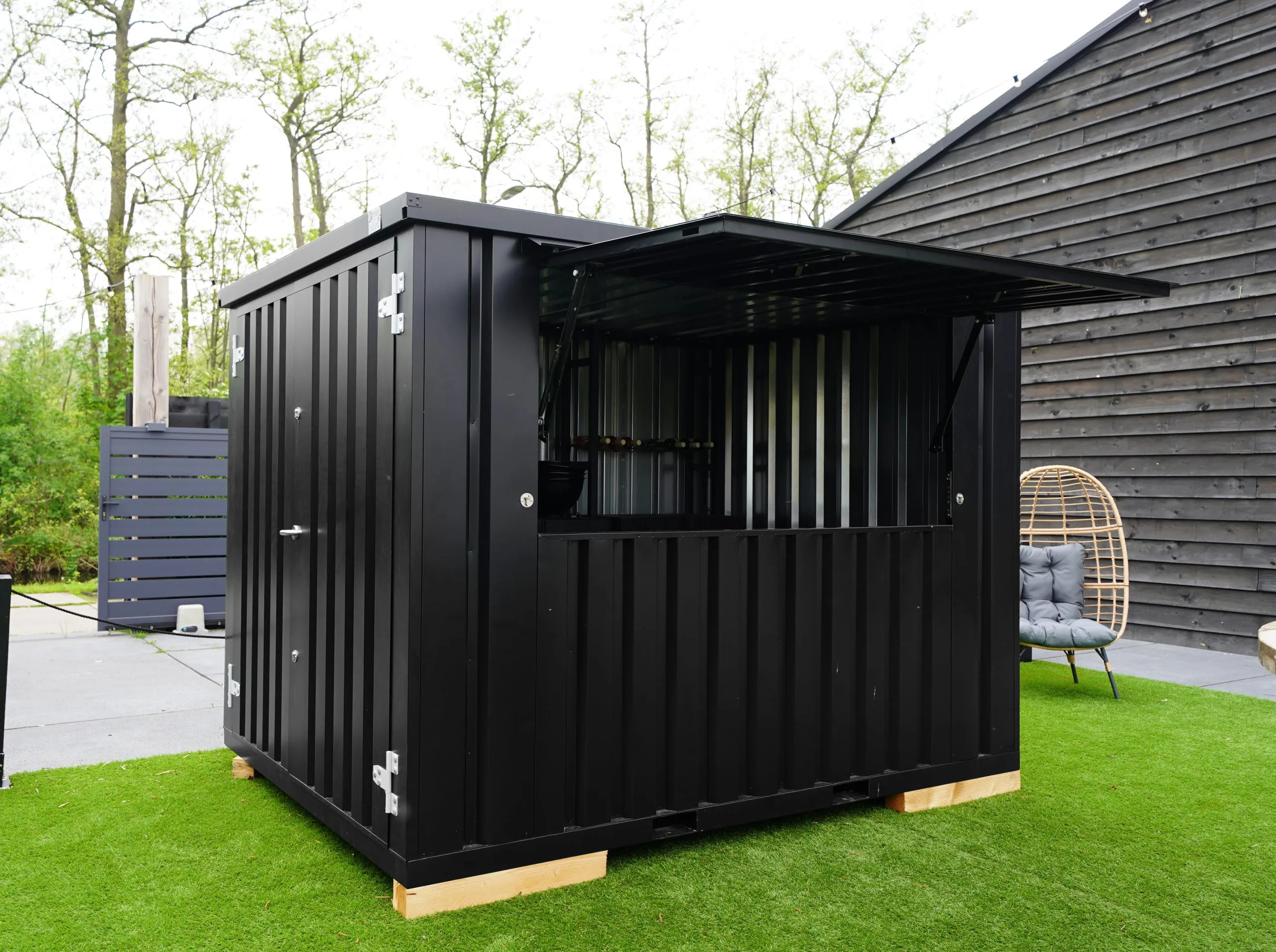 BARCONTAINER 3×2 XL METER SCHWARZ RAL 9005 - Image 3